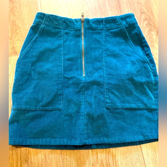 Rich Teal Wild Fable corduroy skirt 2 - Picture 1 of 3